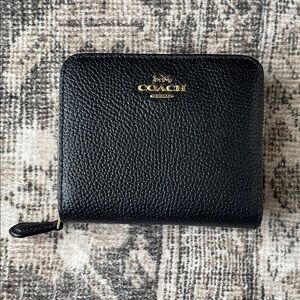Coach pebble leather Black wallet